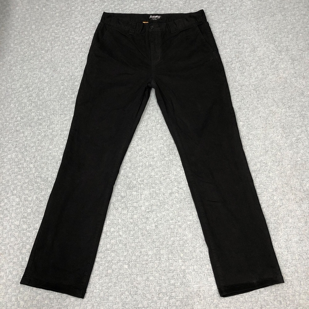 Altamont Pants Mens 34x32 Black A/1989 Classic Straight Chino Stretch Casual